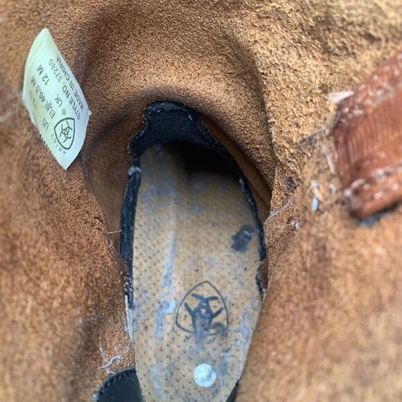 Ariat Sierra Cowboy Work Boot Tan Brown Leather Mens 13 D ATS 37280 - Picture 6 of 9